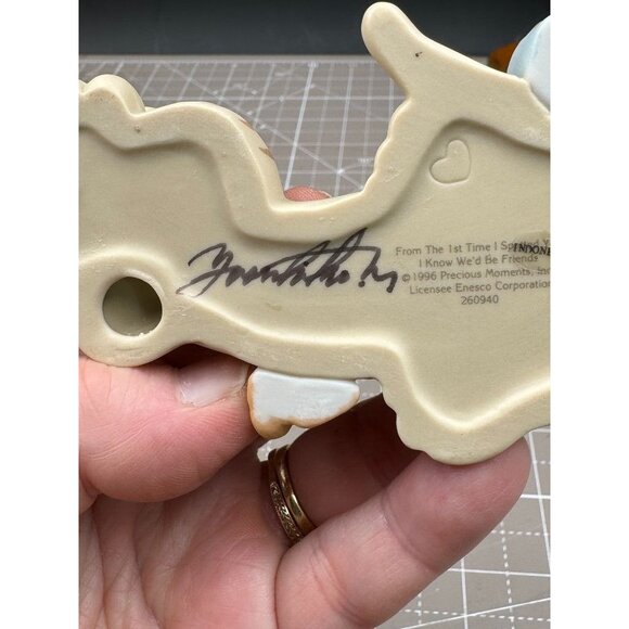 Precious Moments 1996 "I Know We'd Be Friends" Signed Jonathan - Picture 4 of 5